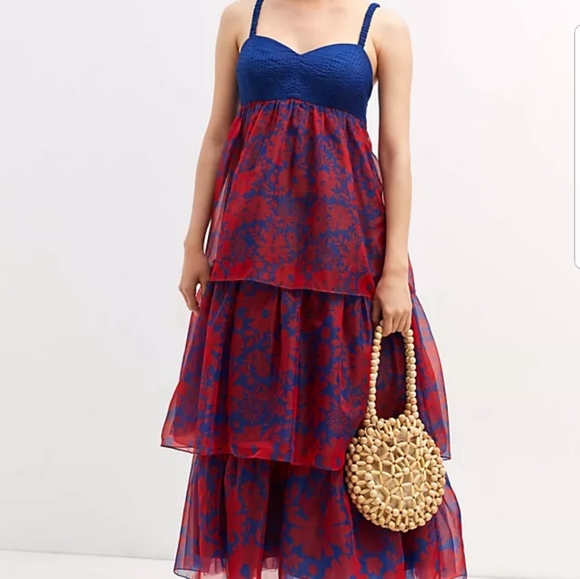 Anthropologie  Geisha Designs Tiered Organza Maxi DressTag Size: S - Picture 1 of 12